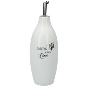 Kitchen Elements Porcelain Olive Oil Bottle White 300ml Kitchen Elements Porcelain Olive Oil Bottle White 300ml